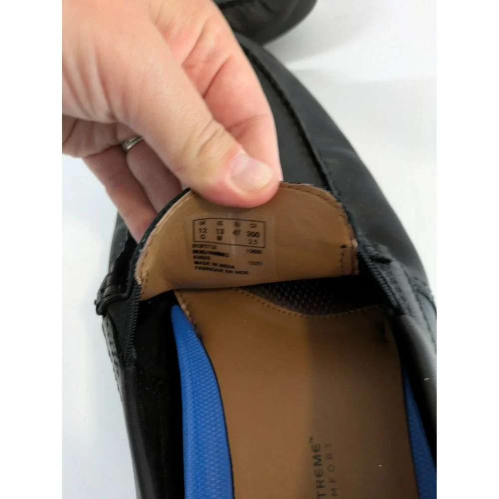 Clarks Mens Extreme Comfort Black Leather Driver Loafers Size‎ 13 M 261607112